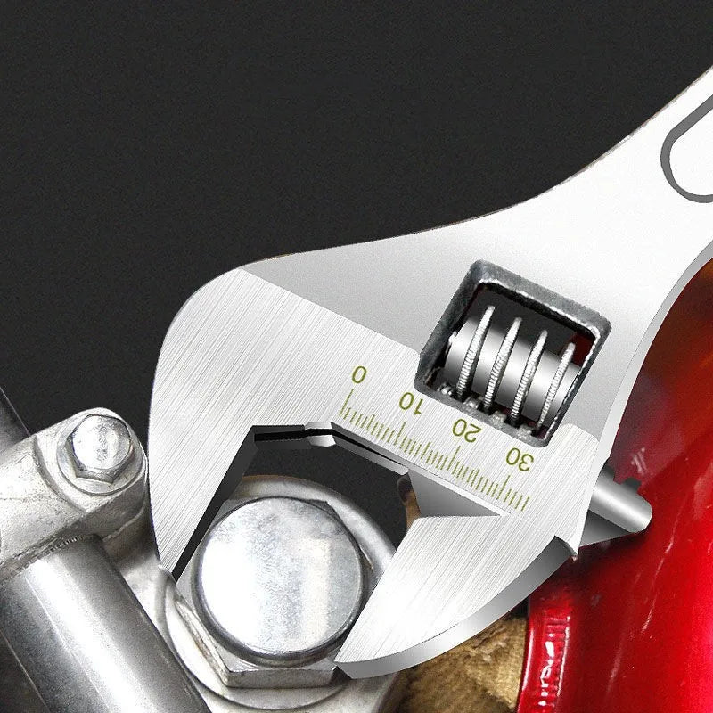 Heavy-Duty Adjustable Wrench for Automotive and Bathroom Repairs - Smarsty
