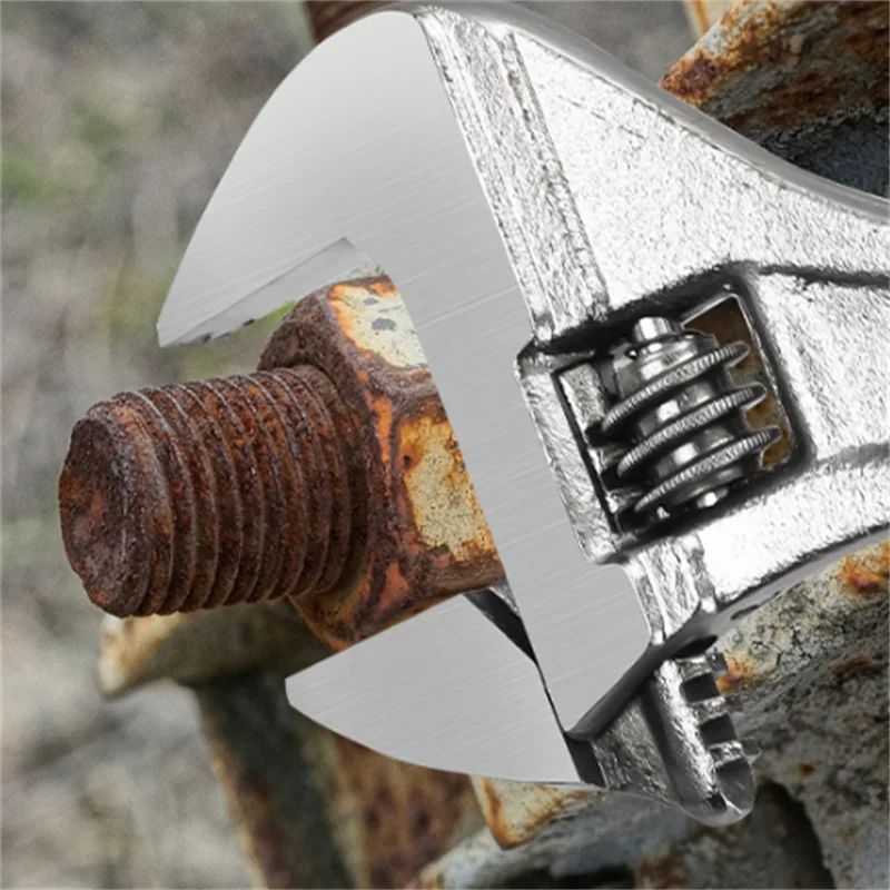 Heavy-Duty Adjustable Wrench for Automotive and Bathroom Repairs - Smarsty