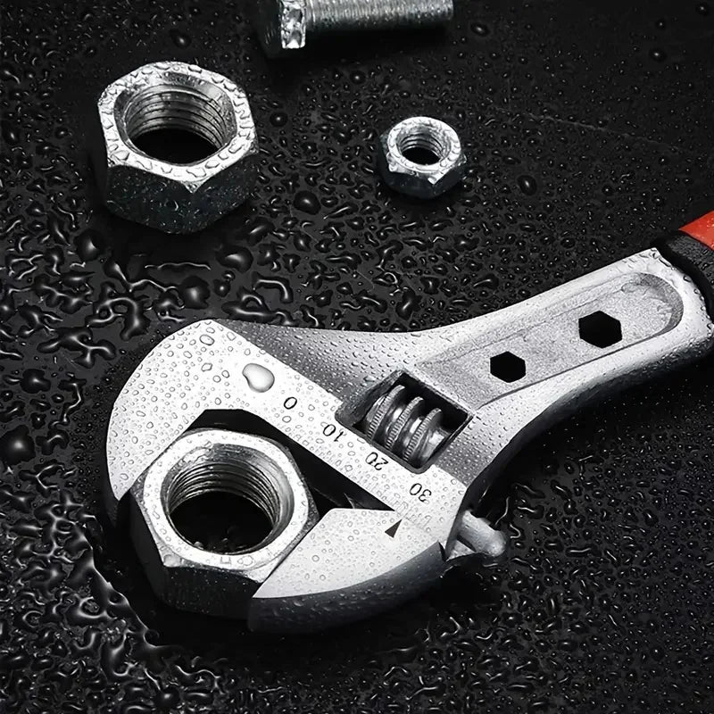 Heavy-Duty Adjustable Wrench for Automotive and Bathroom Repairs - Smarsty