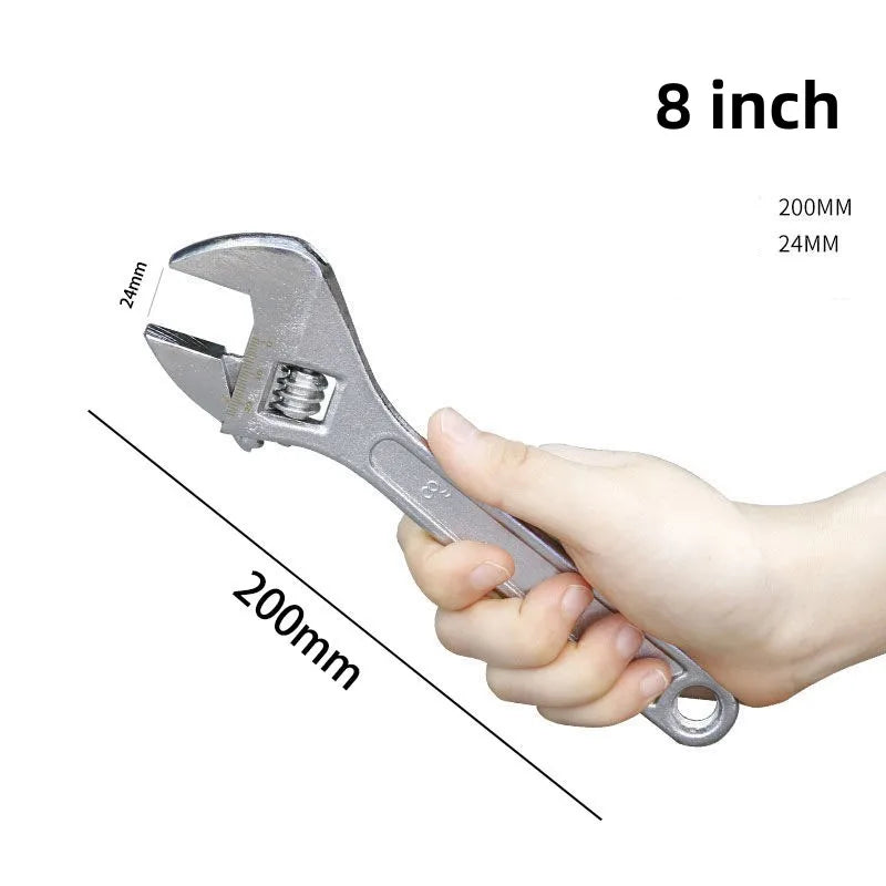 Heavy-Duty Adjustable Wrench for Automotive and Bathroom Repairs - Smarsty