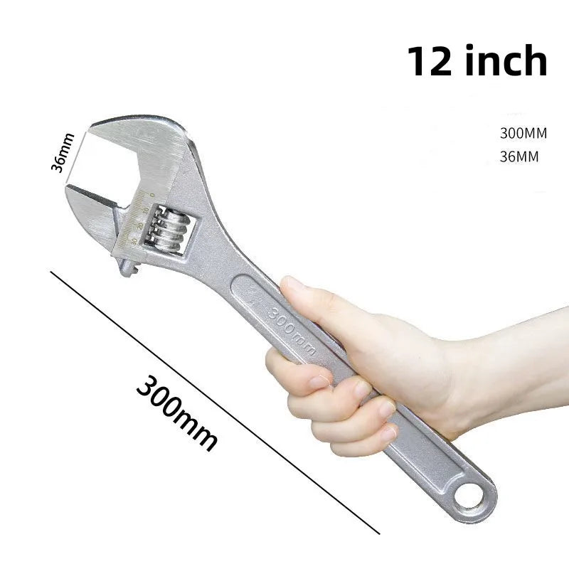 Heavy-Duty Adjustable Wrench for Automotive and Bathroom Repairs - Smarsty