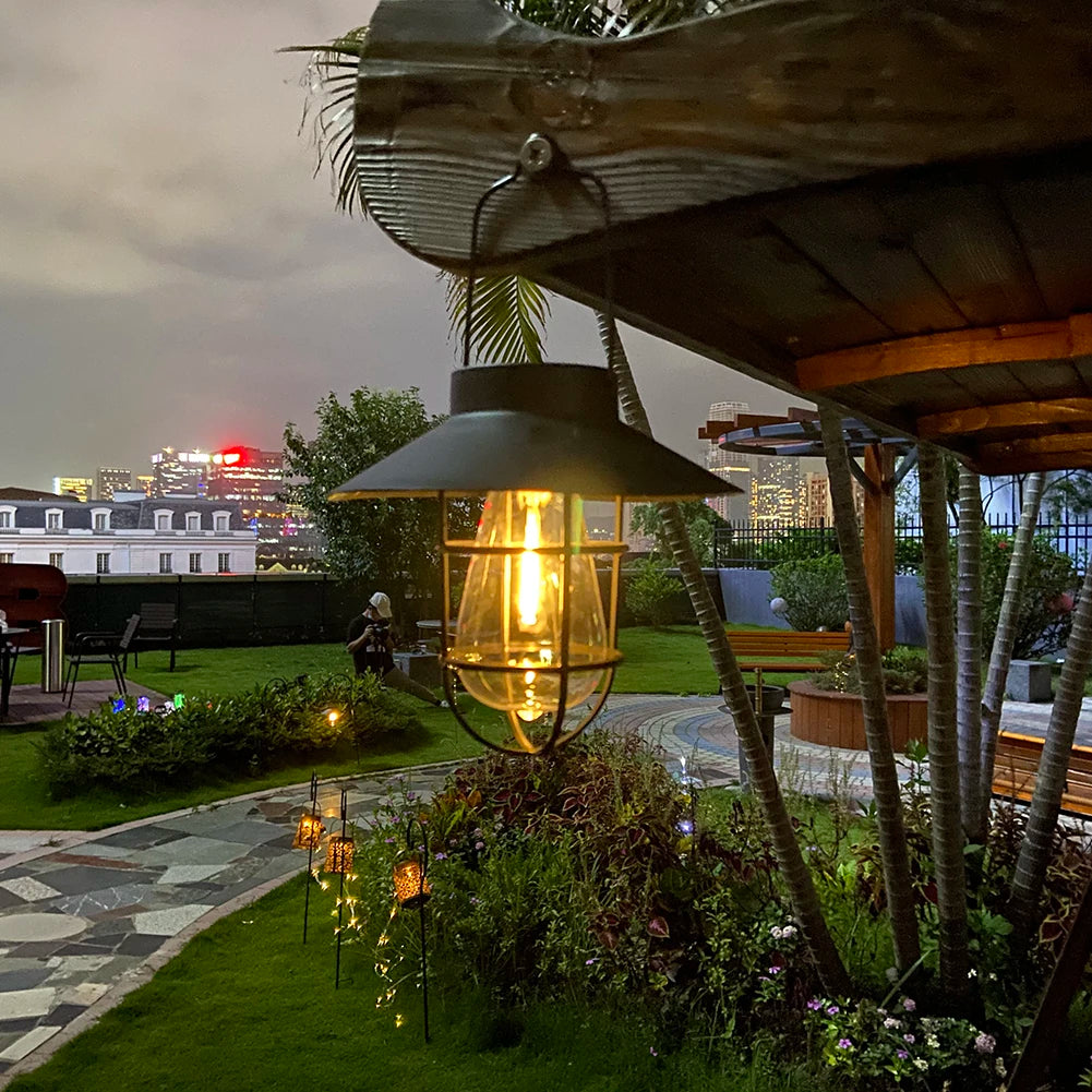 Vintage Solar Lantern Lamp for Outdoor Garden Lighting - Smarsty