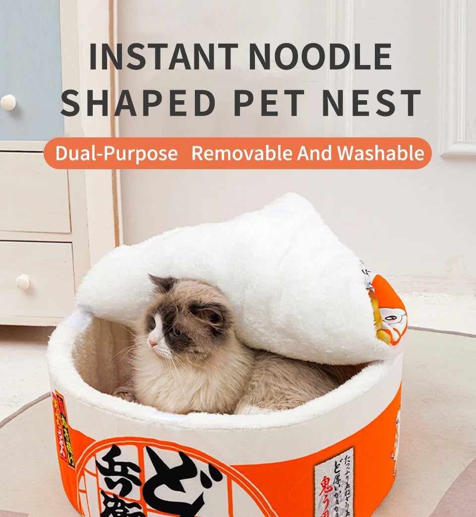 Cozy Instant Noodle Pet Bed for Dogs and Cats - Smarsty
