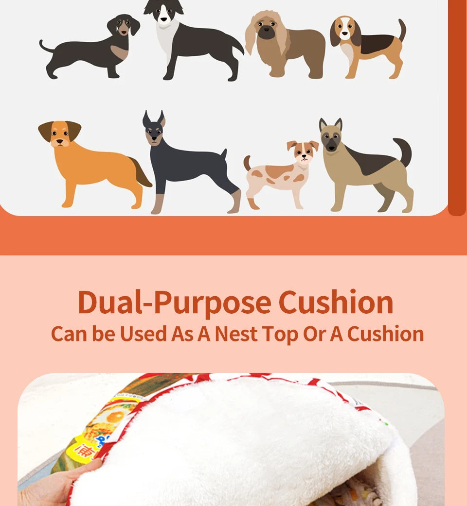 Cozy Instant Noodle Pet Bed for Dogs and Cats - Smarsty