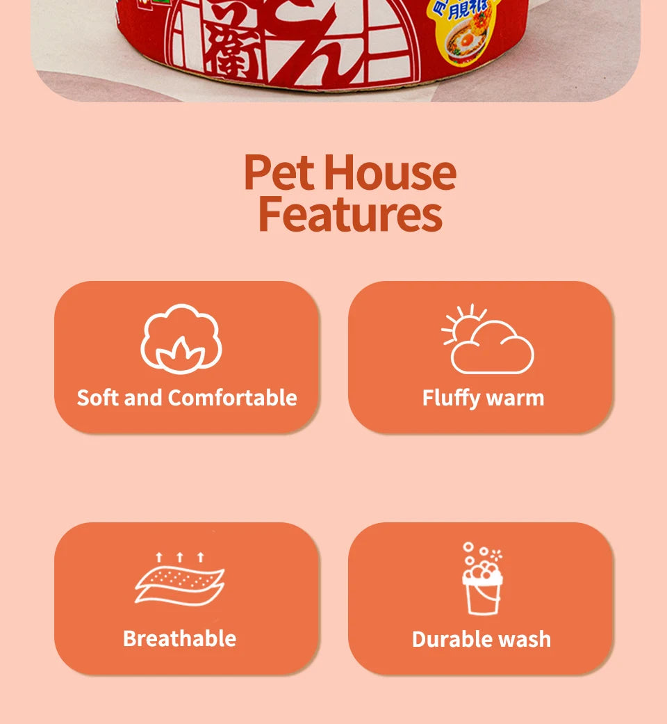Cozy Instant Noodle Pet Bed for Dogs and Cats - Smarsty