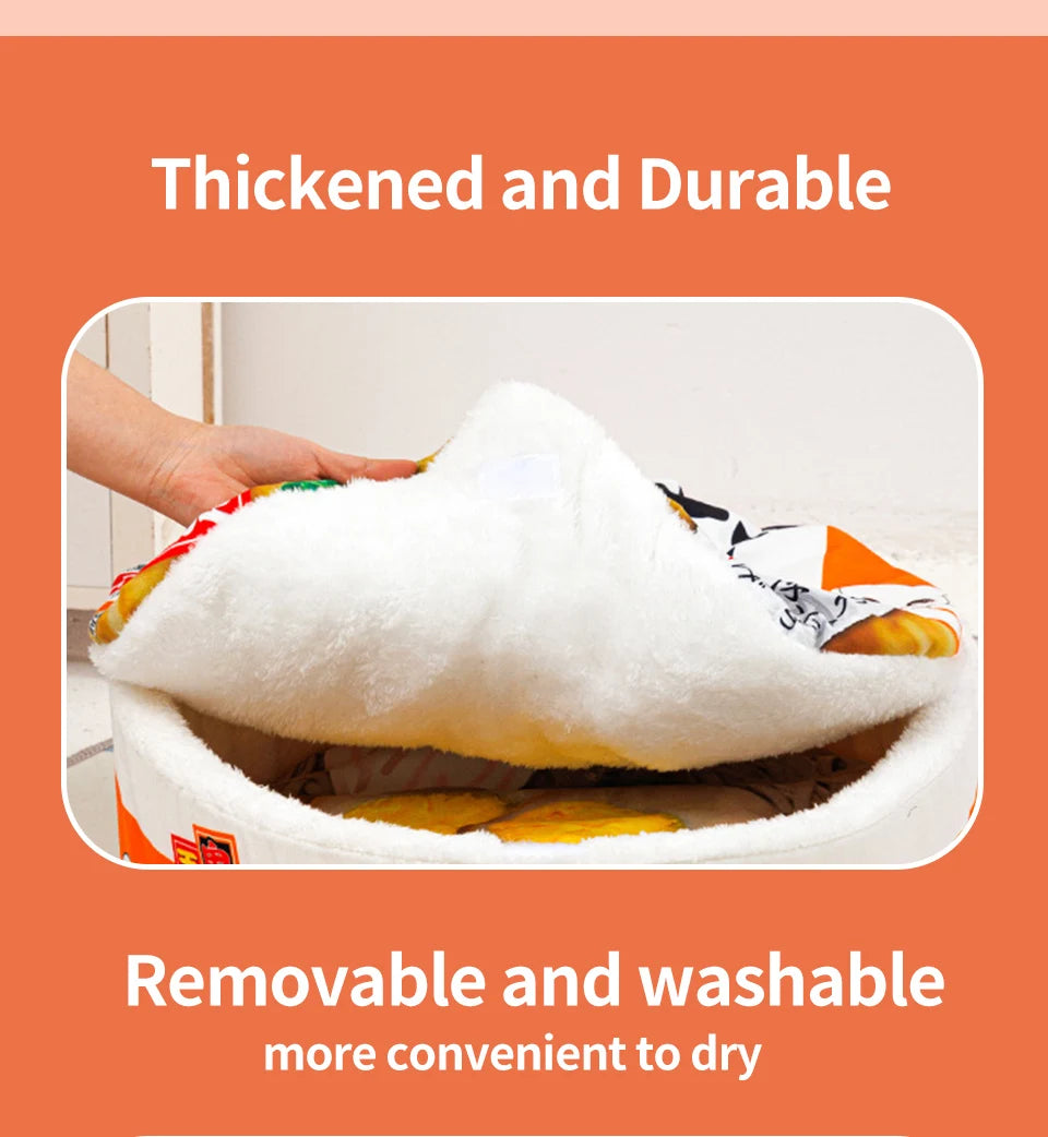 Cozy Instant Noodle Pet Bed for Dogs and Cats - Smarsty