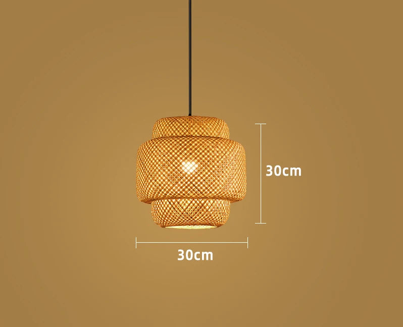 Natural Bamboo Lantern Pendant Light for Cozy Ambiance - Smarsty