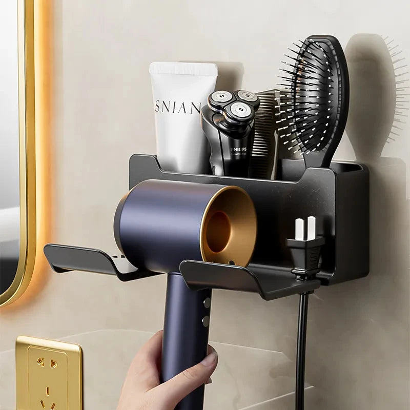 Wall Mounted Hair Dryer Holder Organizer for Bathroom - Smarsty