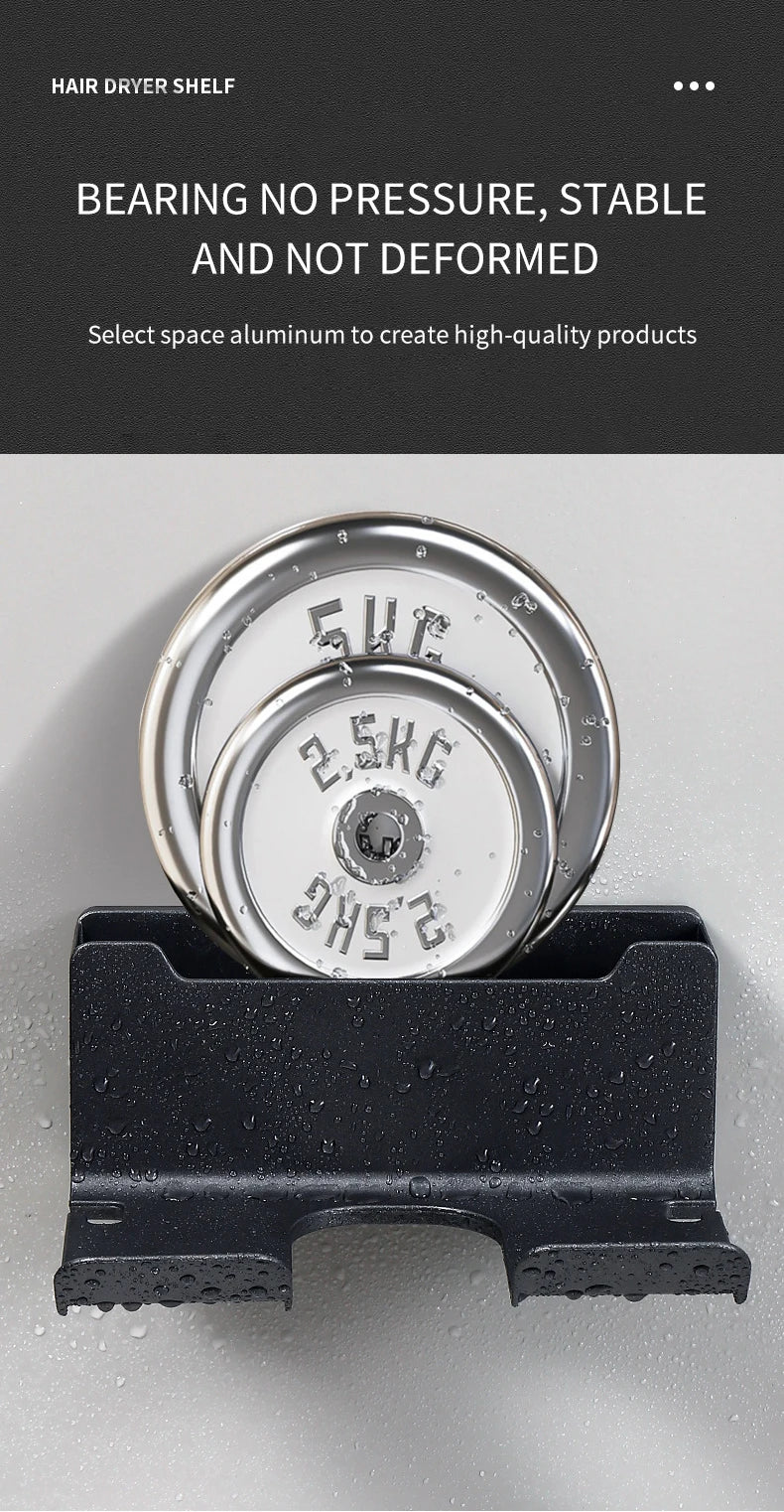 Wall Mounted Hair Dryer Holder Organizer for Bathroom - Smarsty