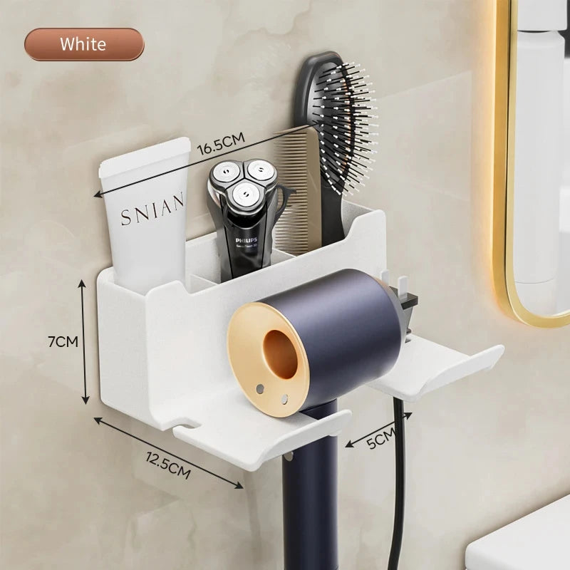 Wall Mounted Hair Dryer Holder Organizer for Bathroom - Smarsty