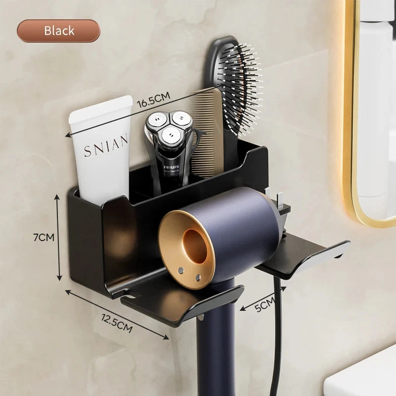 Wall Mounted Hair Dryer Holder Organizer for Bathroom - Smarsty