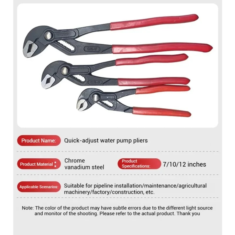 Adjustable Water Pump Pliers for Quick Plumbing Solutions - Smarsty
