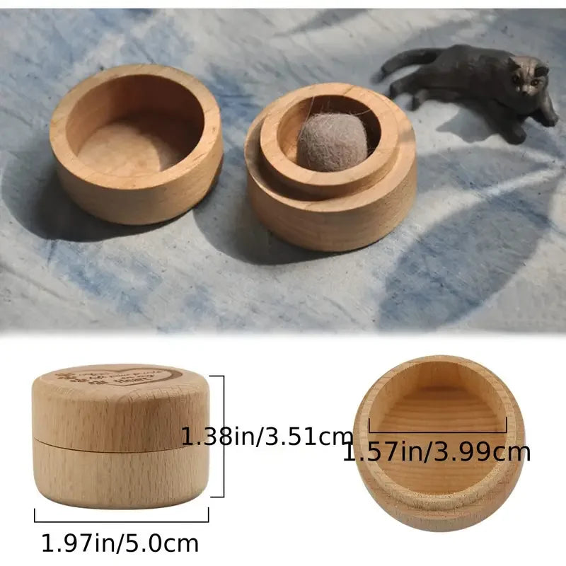 Durable Wooden Dog Hair Keepsake Box for Pet Memorials - Smarsty