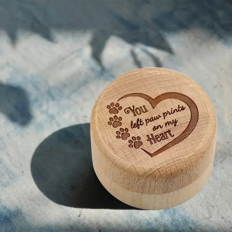 Durable Wooden Dog Hair Keepsake Box for Pet Memorials - Smarsty
