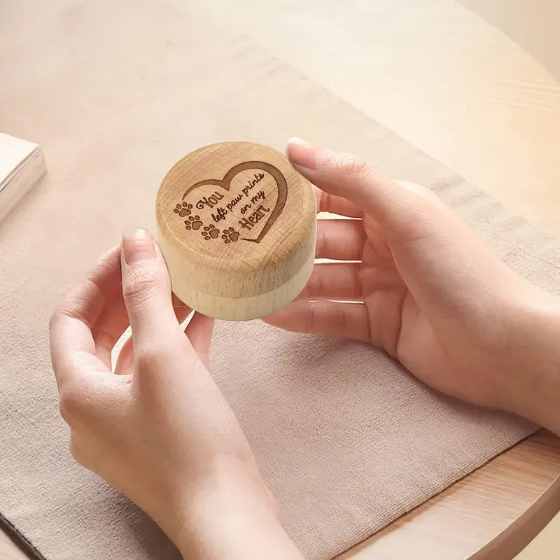 Durable Wooden Dog Hair Keepsake Box for Pet Memorials - Smarsty