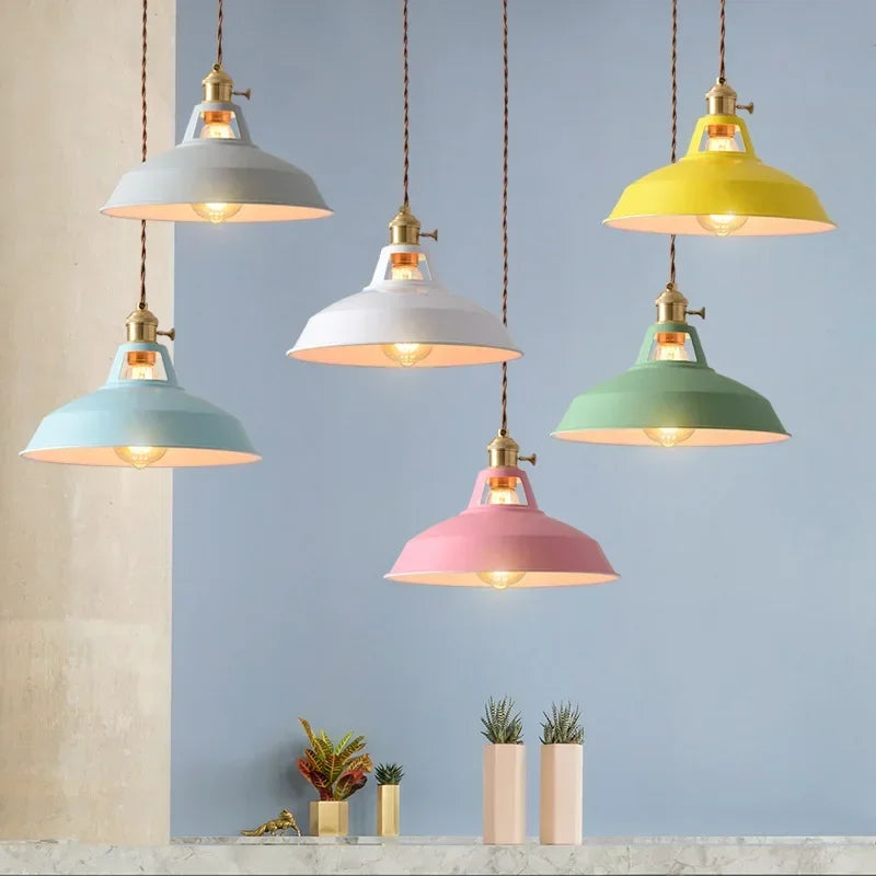 Colorful Retro Industrial Pendant Lights for Home Decor - Smarsty