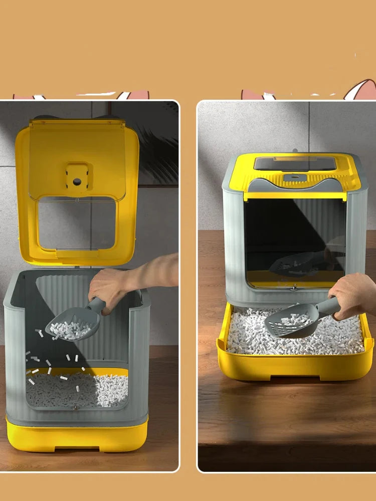 Pet UV Cat Litter Box With Disinfecting Feature - Smarsty