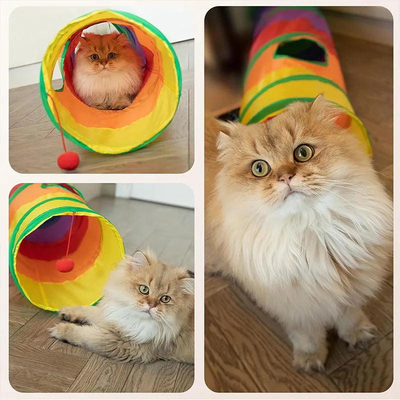 Foldable Cat Tunnel with Breathable Design for Indoor Play - Smarsty