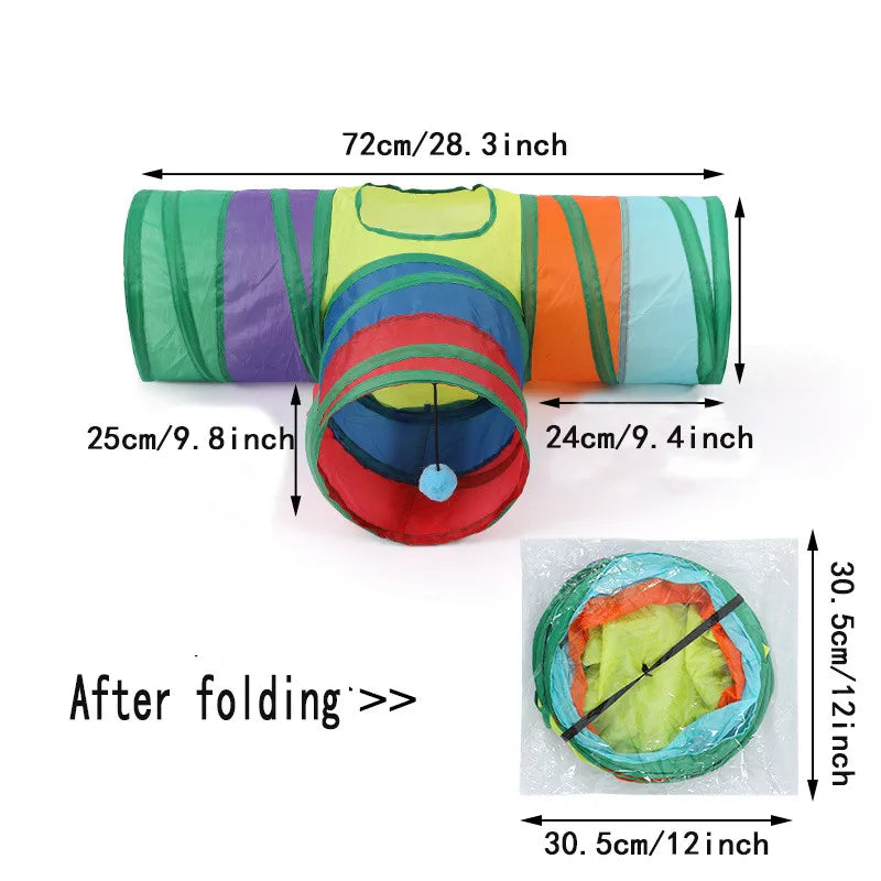 Foldable Cat Tunnel with Breathable Design for Indoor Play - Smarsty