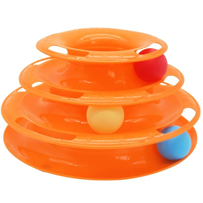 Interactive Three-Layer Cat Turntable Toy for Fun Play - Smarsty