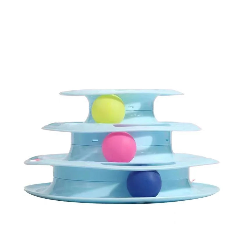 Interactive Three-Layer Cat Turntable Toy for Fun Play - Smarsty