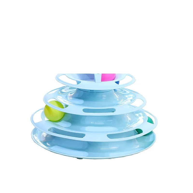 Interactive Three-Layer Cat Turntable Toy for Fun Play - Smarsty