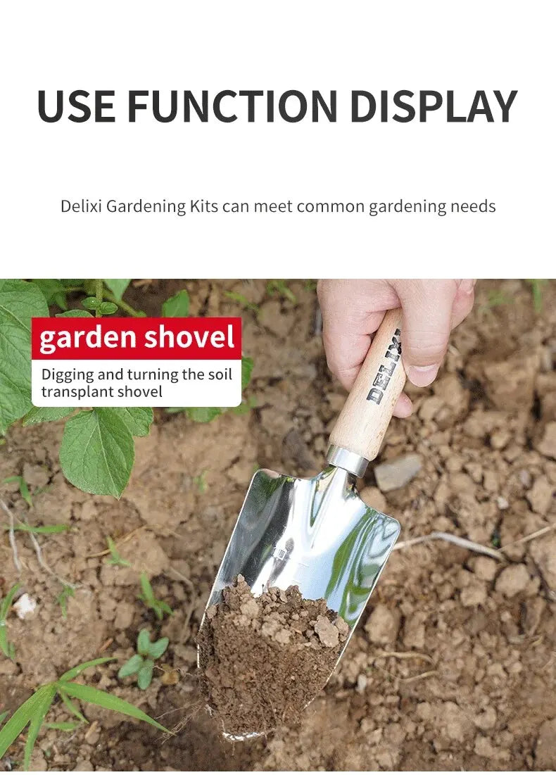 Garden Shovel Rake Spade Set for Easy Planting - Smarsty