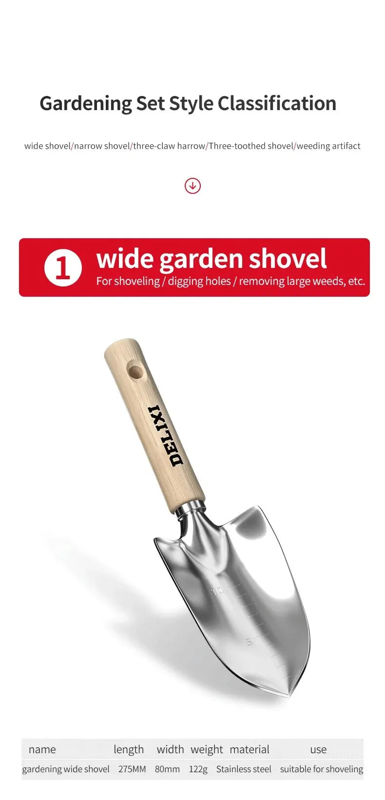 Garden Shovel Rake Spade Set for Easy Planting - Smarsty