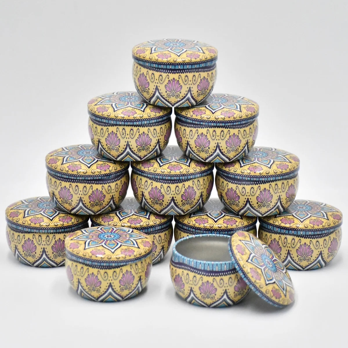 Mixed Color Iron Candle Tin Jars for DIY Projects - Smarsty