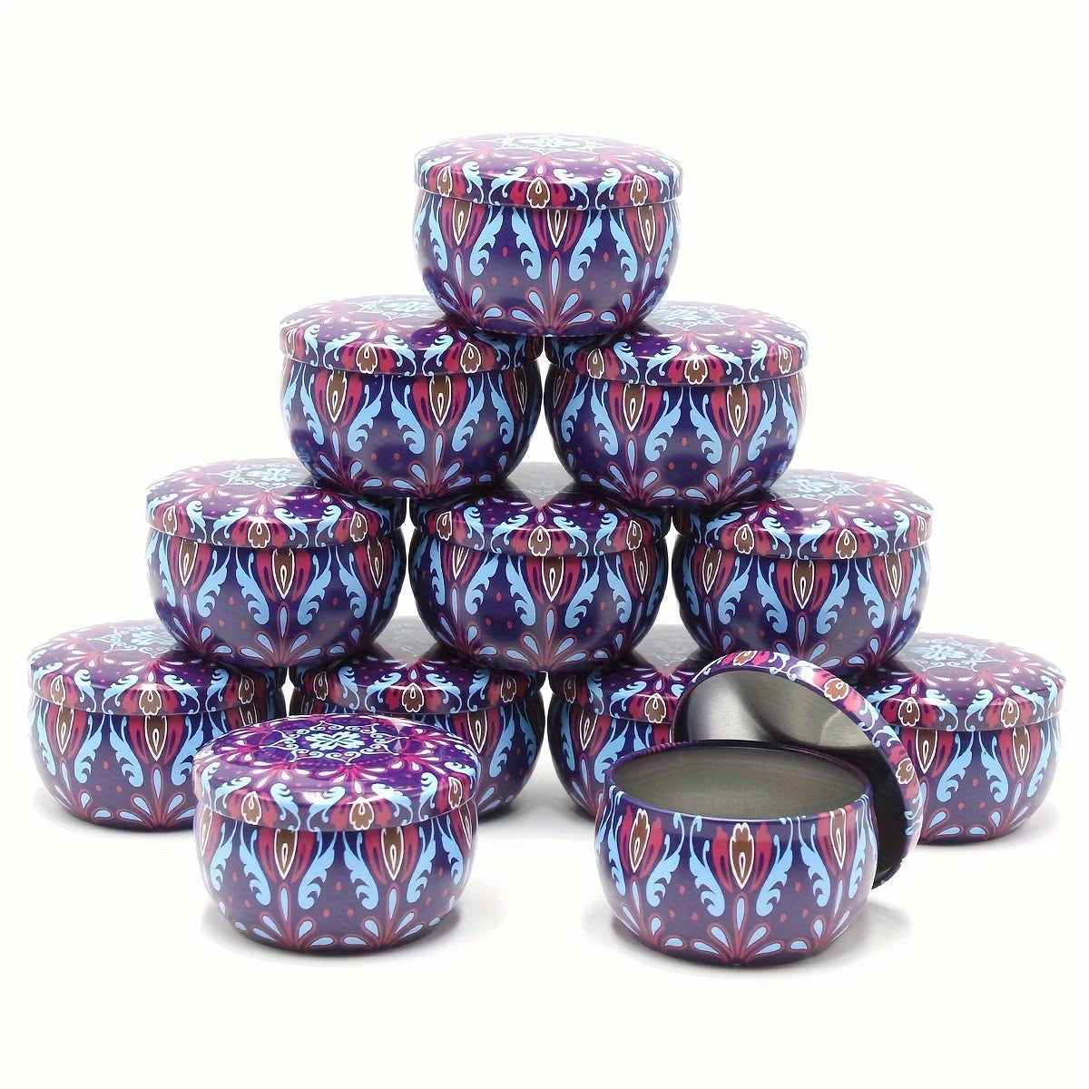 Mixed Color Iron Candle Tin Jars for DIY Projects - Smarsty