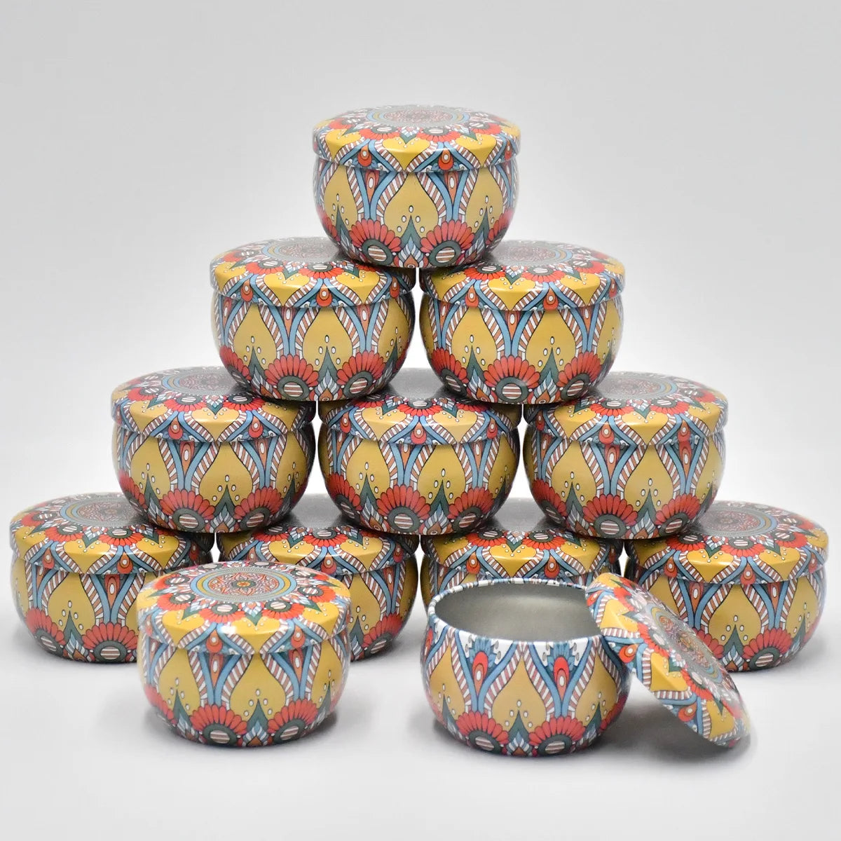 Mixed Color Iron Candle Tin Jars for DIY Projects - Smarsty