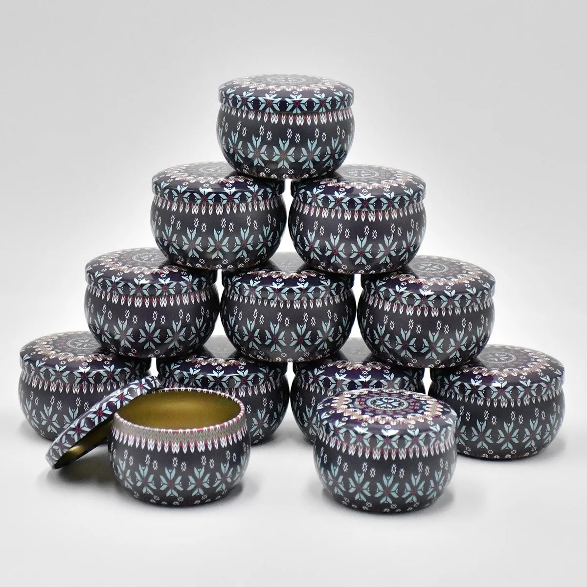 Mixed Color Iron Candle Tin Jars for DIY Projects - Smarsty