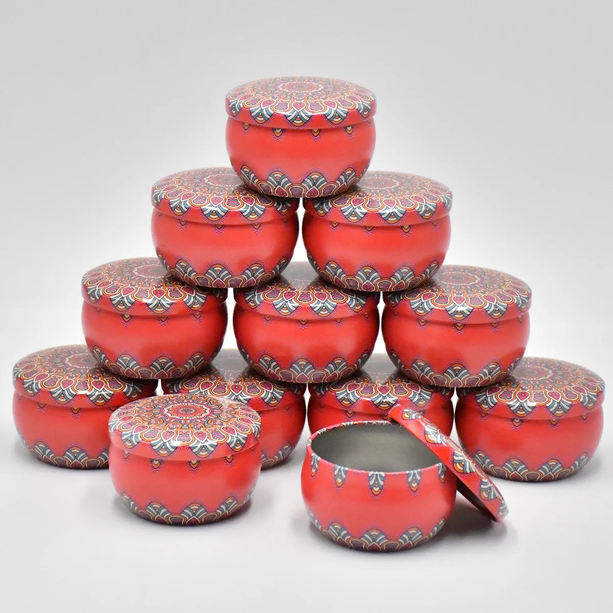 Mixed Color Iron Candle Tin Jars for DIY Projects - Smarsty