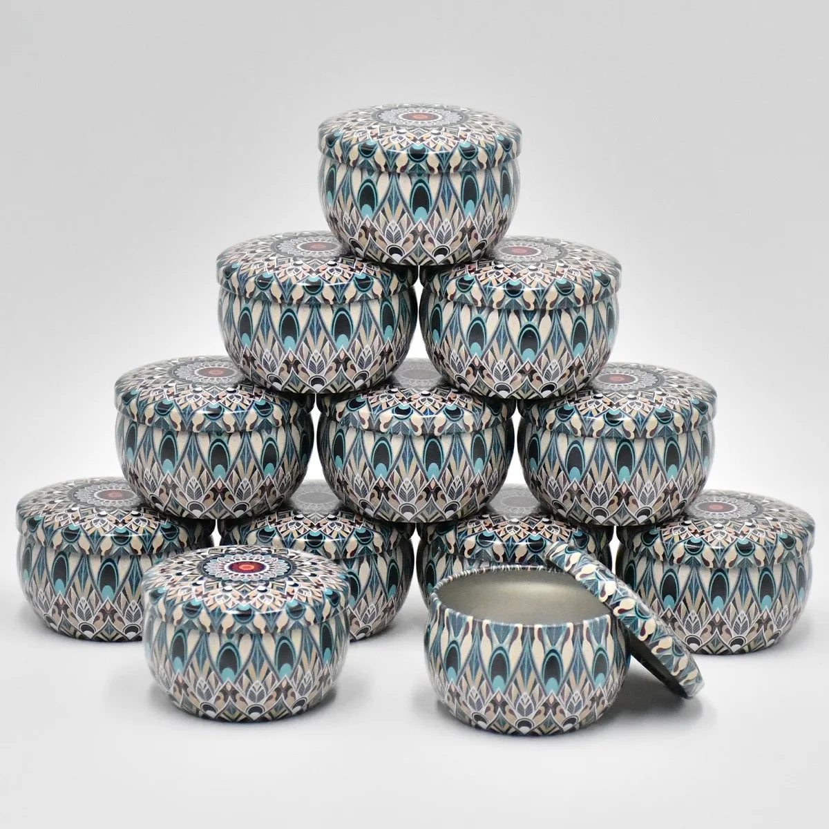 Mixed Color Iron Candle Tin Jars for DIY Projects - Smarsty