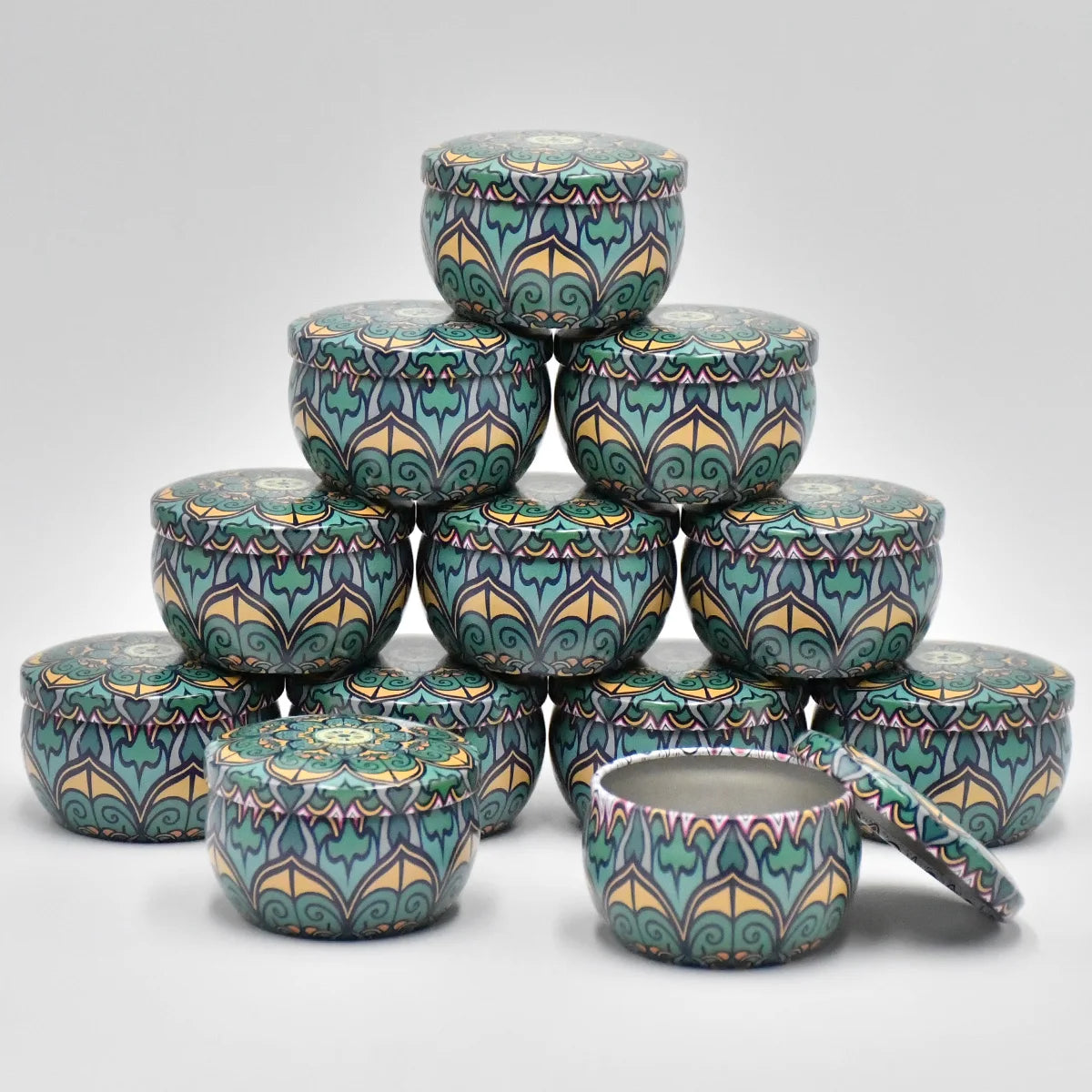 Mixed Color Iron Candle Tin Jars for DIY Projects - Smarsty