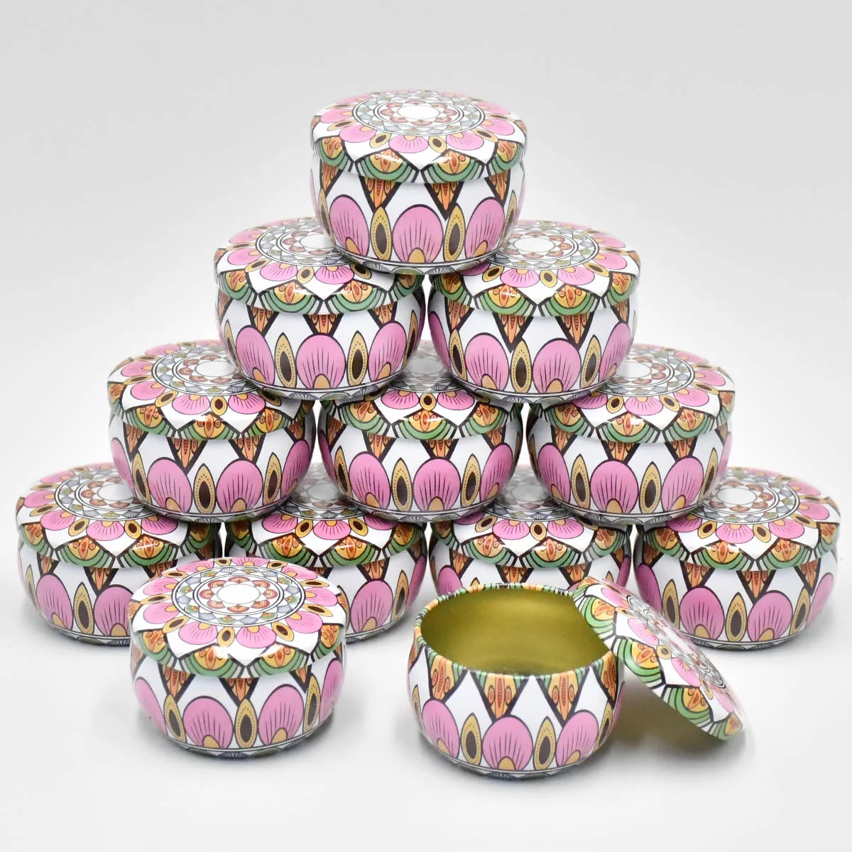 Mixed Color Iron Candle Tin Jars for DIY Projects - Smarsty