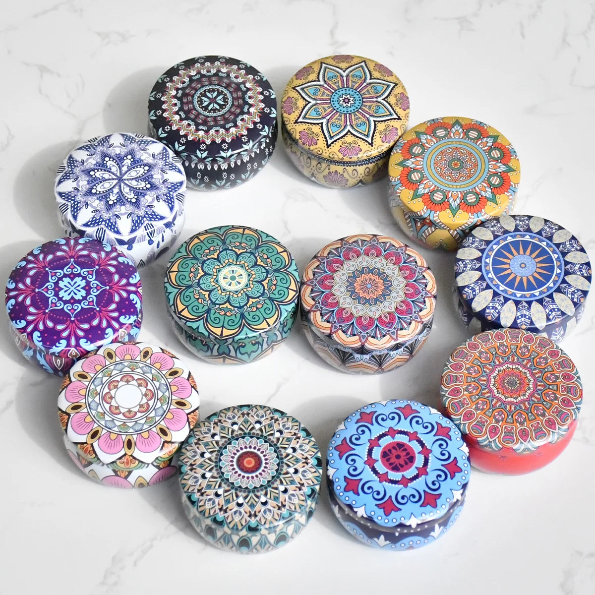 Mixed Color Iron Candle Tin Jars for DIY Projects - Smarsty