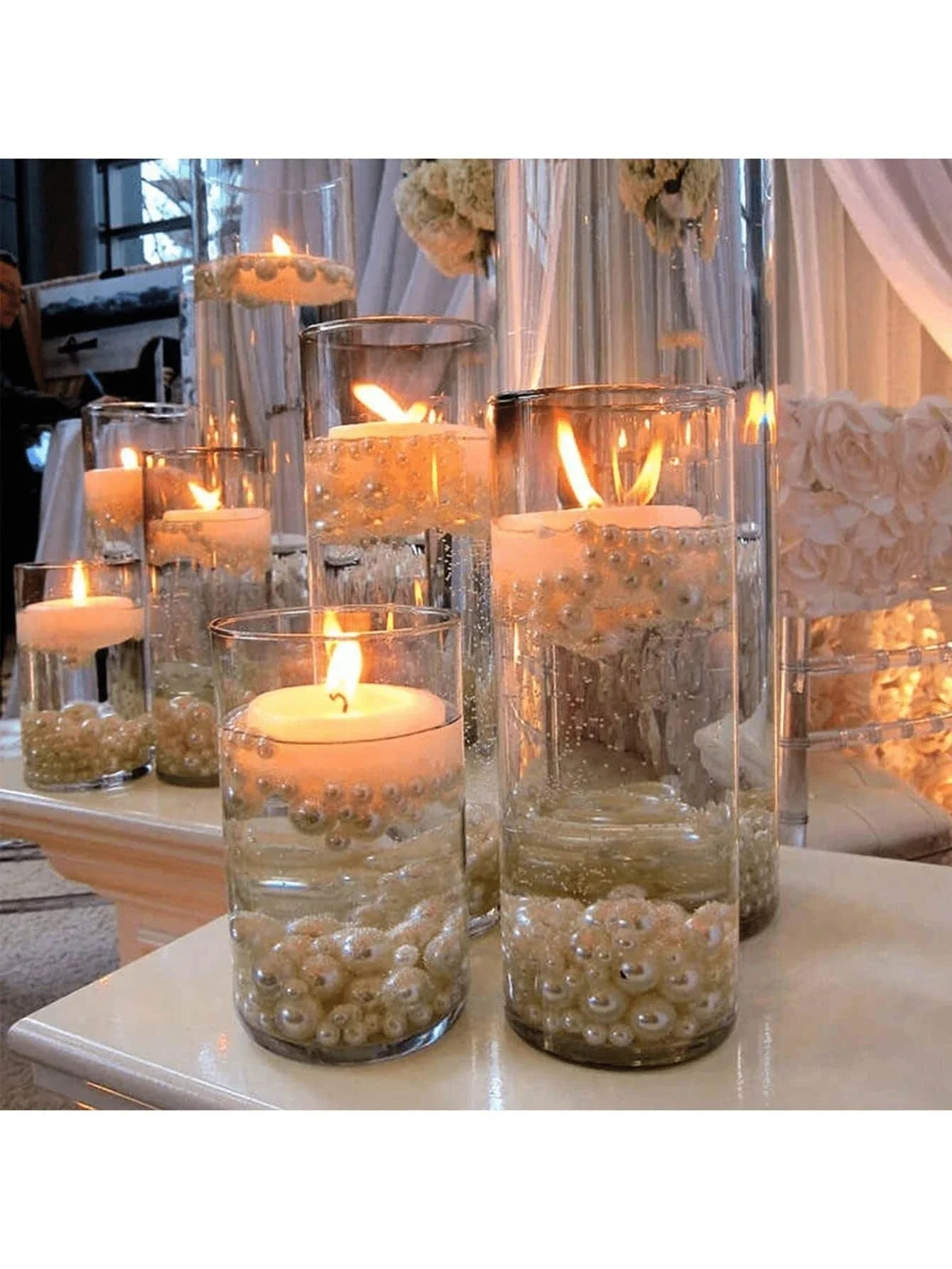 Clear Cylinder Glass Candle Holder for Elegant Weddings - Smarsty