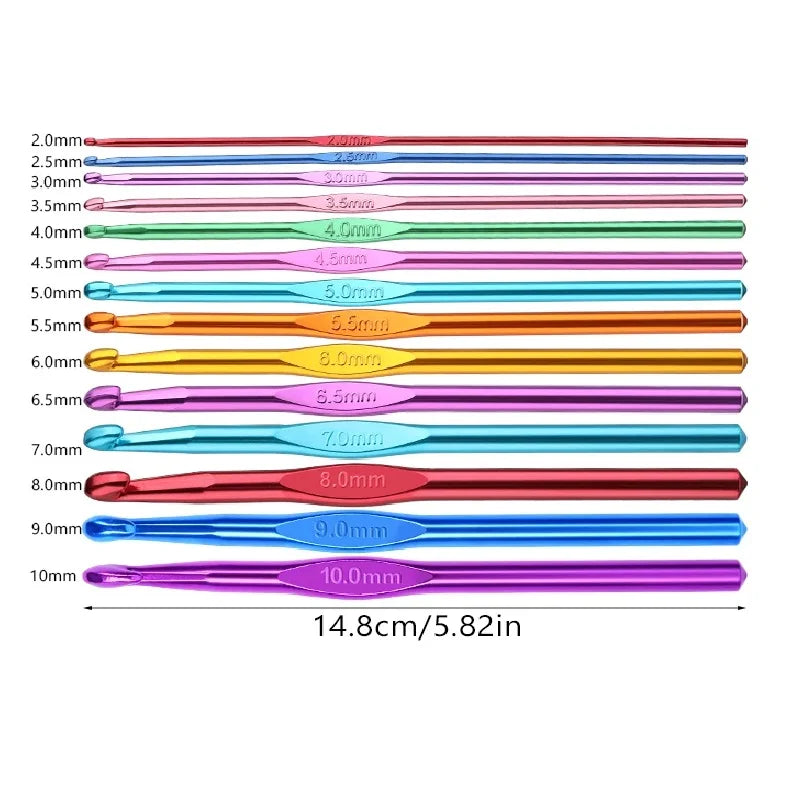 Crochet Hooks Set with Multiple Sizes and Colors - Smarsty