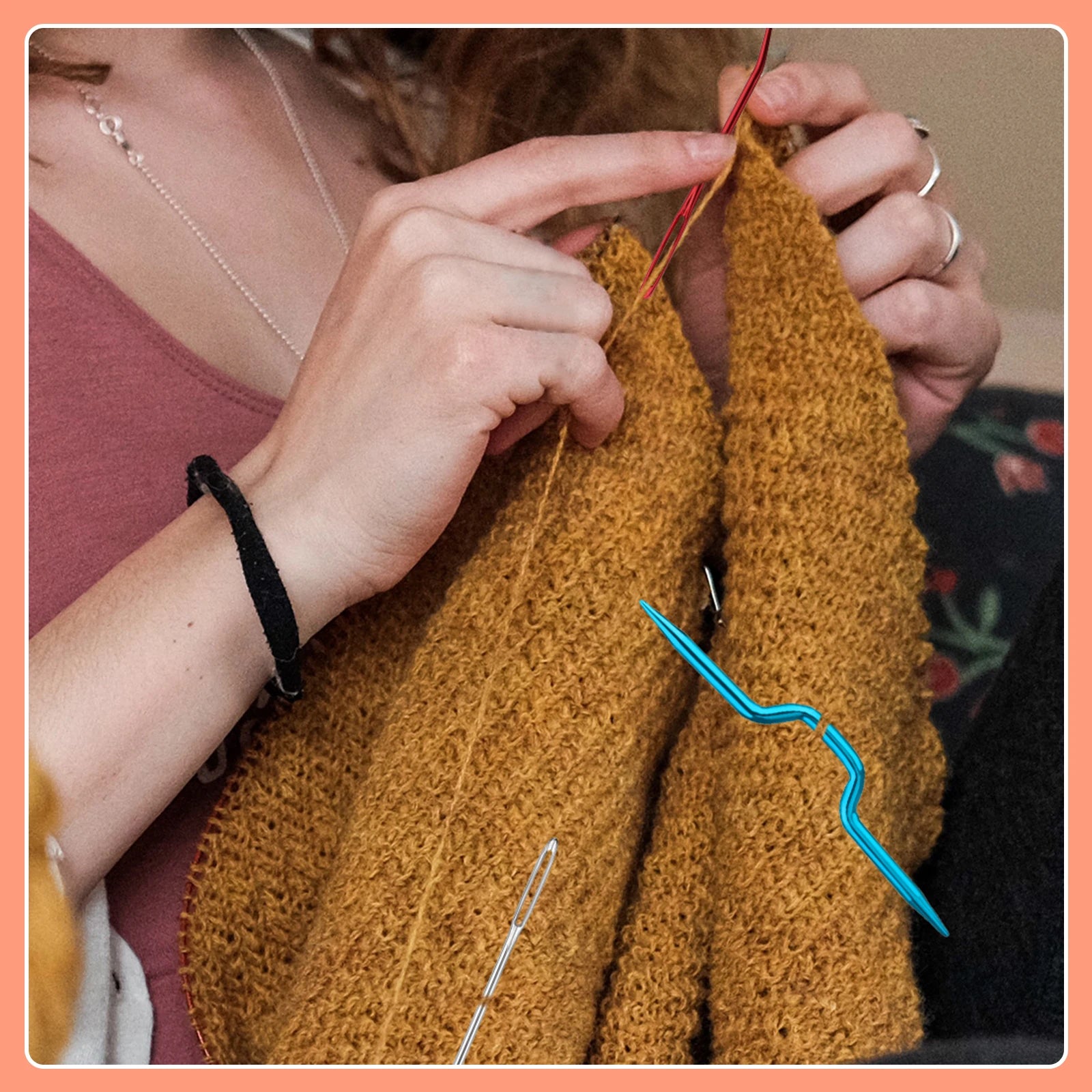 IMZAY Professional Crochet Knitting Set with Yarn Needles - Smarsty