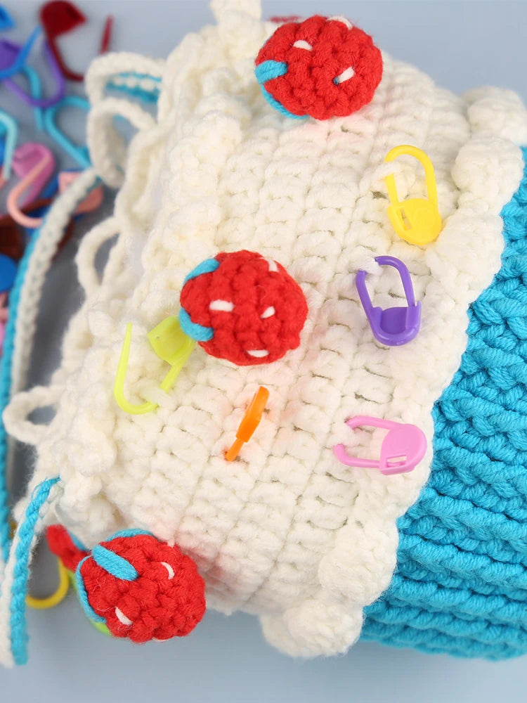 Colorful Knitting Needles Set with Sewing Clips and Scissors - Smarsty