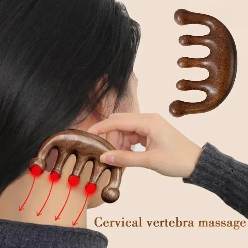 Sandalwood Massage Comb for Relaxation and Scalp Relief - Smarsty