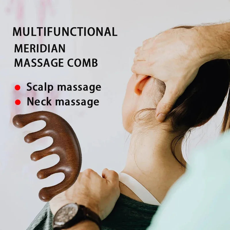 Sandalwood Massage Comb for Relaxation and Scalp Relief - Smarsty