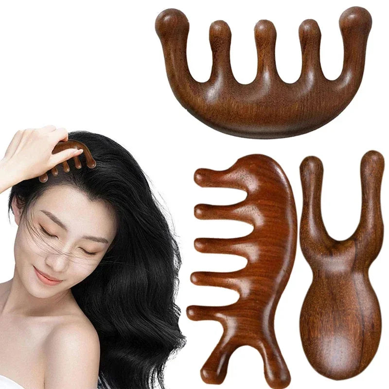 Sandalwood Massage Comb for Relaxation and Scalp Relief - Smarsty