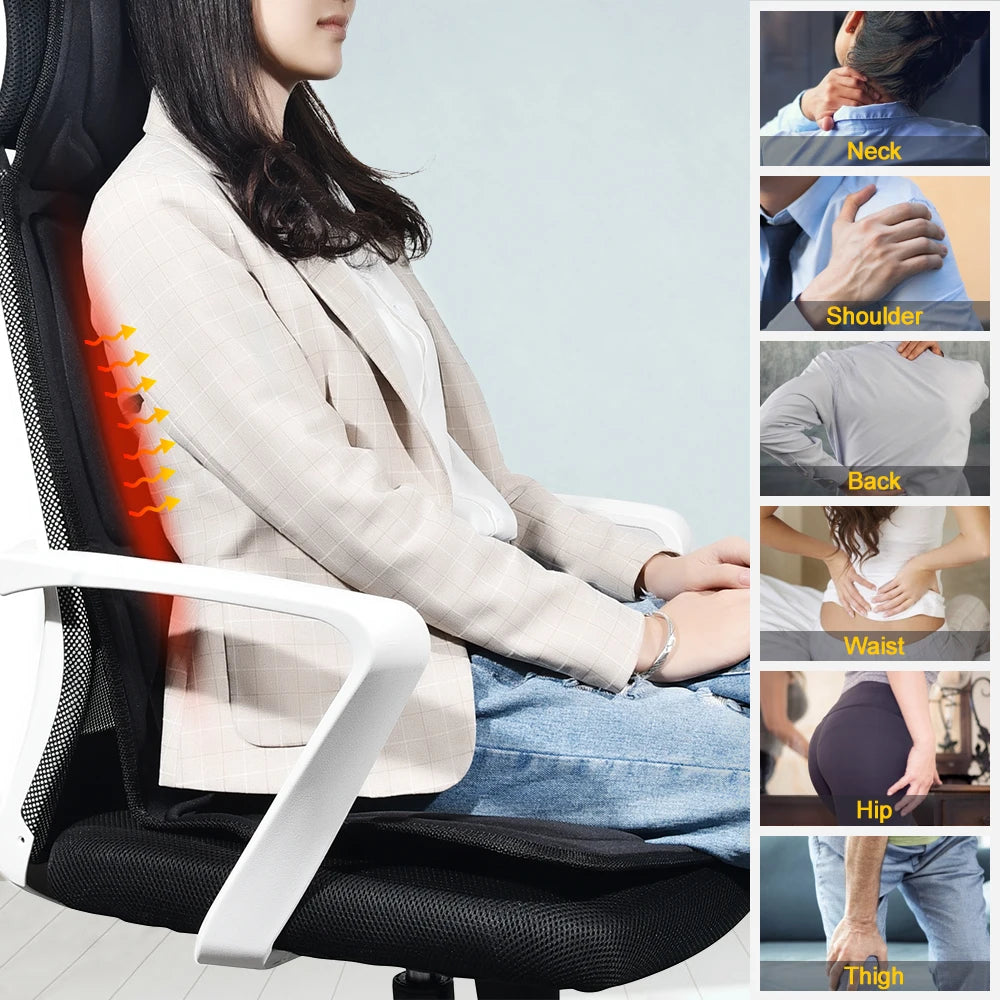 Electric Massage Chair Pad with Heating and Vibration - Smarsty