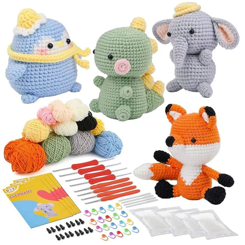 KRABALL Crochet Animal Kit For Beginners With Video Tutorial - Smarsty