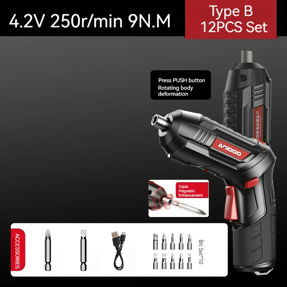 Small Powerful Rechargeable Battery Screwdriver Set - Smarsty