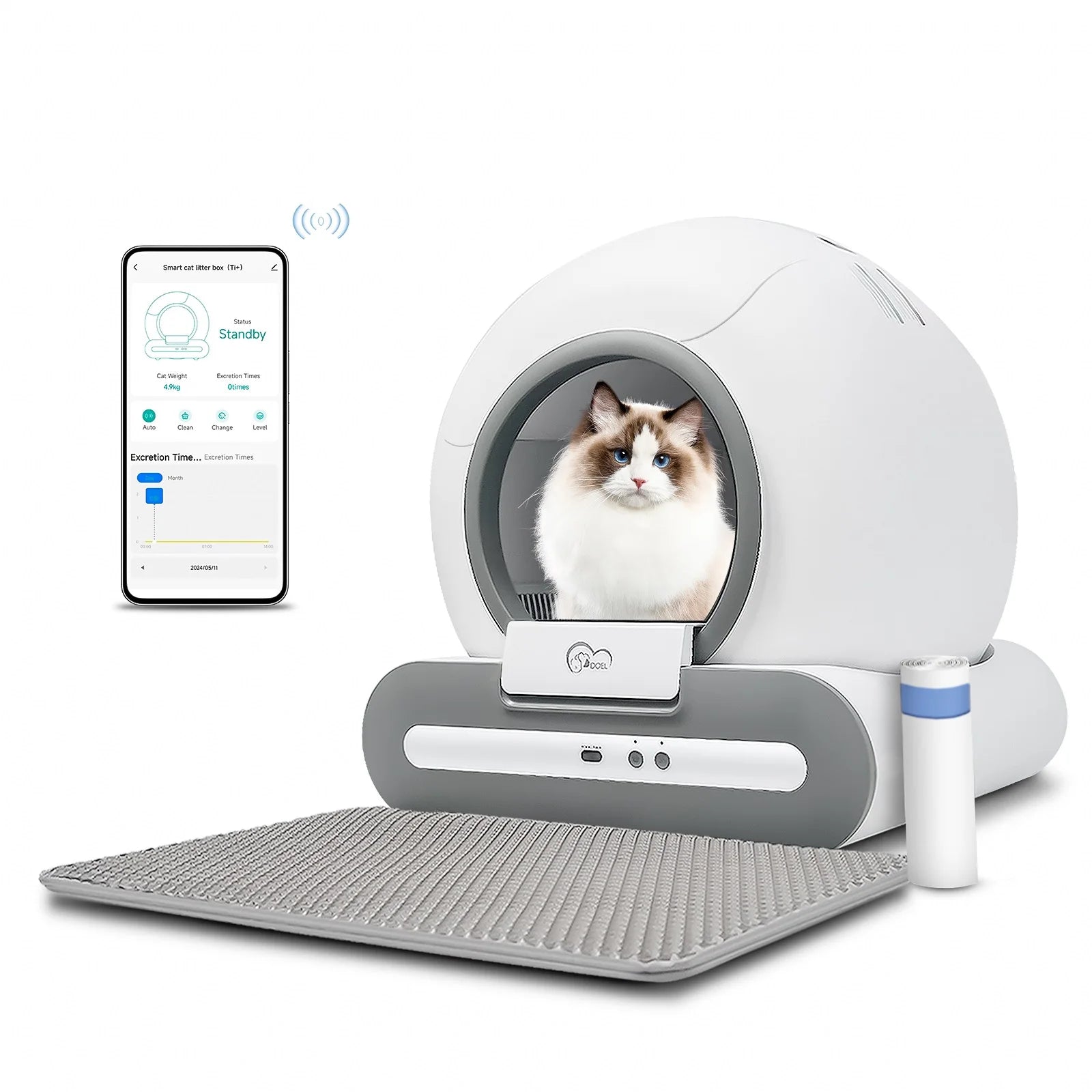 DOEL Automatic Self Cleaning Cat Litter Box with App Control - Smarsty