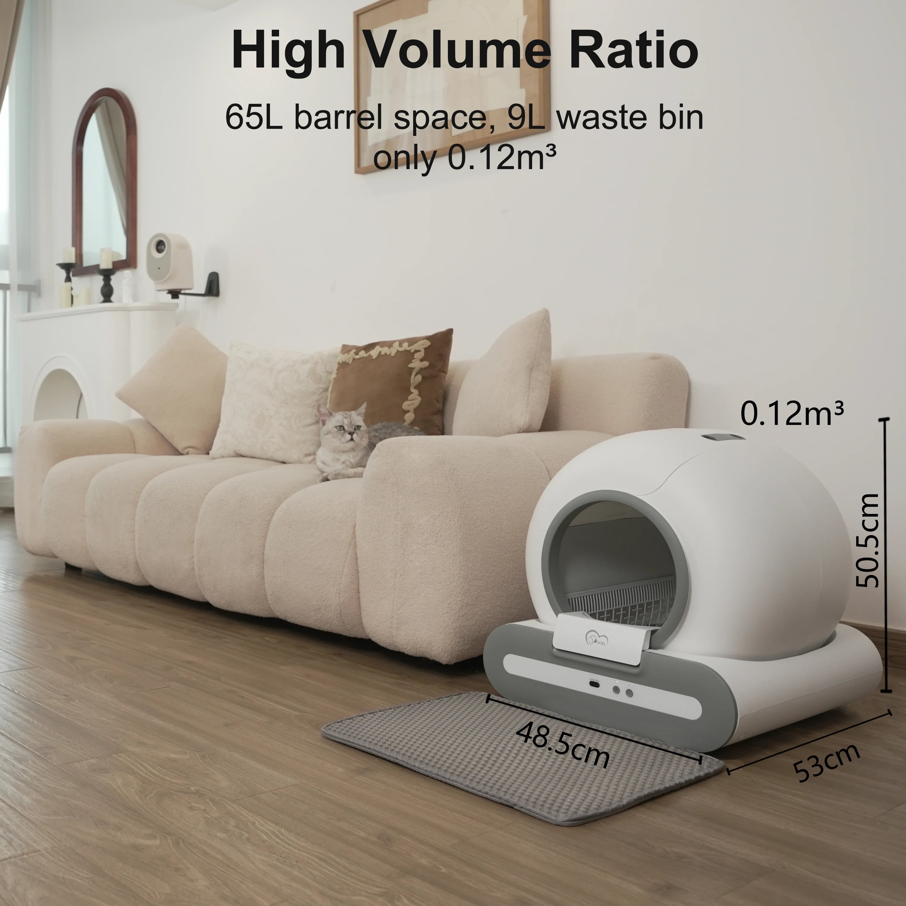 DOEL Automatic Self Cleaning Cat Litter Box with App Control - Smarsty