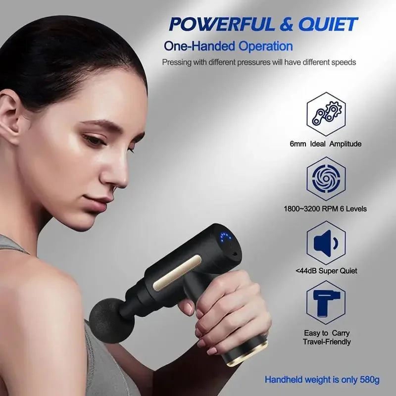 Portable Deep Tissue Massage Gun with Adjustable Speed - Smarsty